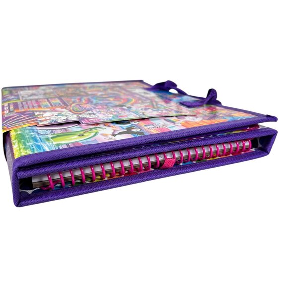 Lisa Frank Coloring & Activity Set w Fold Out Storage Case Puzzles 750 Stickers - Picture 9 of 10